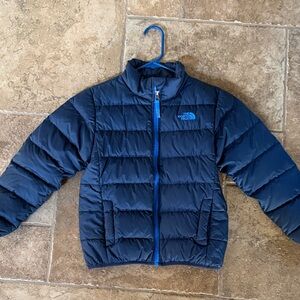 The North Face Kids Navy Blue Puffer Jacket